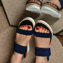 Load image into Gallery viewer, Stretch Peep Toe Casual Side Hollow Slope Bottom Sandals
