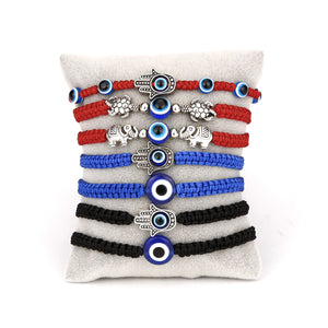7 PCS Evil Eye Braided Adjustable Bracelet