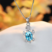 Laden Sie das Bild in den Galerie-Viewer. Cute Tortoise Crystal Zircon Necklace For Women And Girls