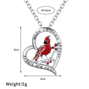 Women's Heart And Bird Necklace