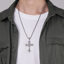 Chargez l'image dans la visionneuse de la galerie, Gothic Stylel Vintage Stainless Stee Cross Pendant