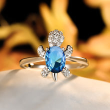 Laden Sie das Bild in den Galerie-Viewer. Cute Tortoise Crystal Zircon Ring For Women And Girls