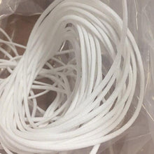 Lataa kuva Galleria-katseluun, 2.5mm Round Braided Elastic Cord/White Elastic Band - 50 Yard