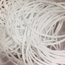 Lataa kuva Galleria-katseluun, 2.5mm Round Braided Elastic Cord/White Elastic Band - 50 Yard