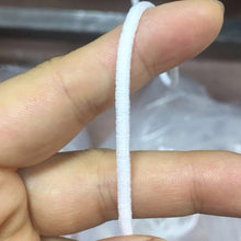Lataa kuva Galleria-katseluun, 2.5mm Round Braided Elastic Cord/White Elastic Band - 50 Yard