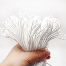 Lataa kuva Galleria-katseluun, 2.5mm Round Braided Elastic Cord/White Elastic Band - 50 Yard