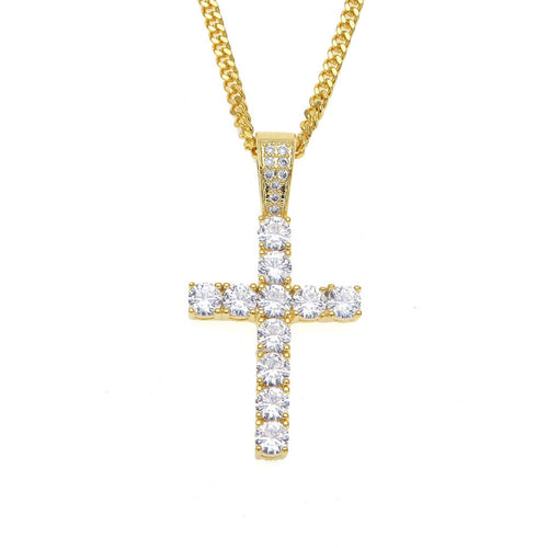 Men's Cubic Zirconia Tiny Diamond 24 Inches Pendant Necklace