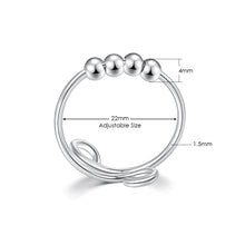 Laden Sie das Bild in den Galerie-Viewer. 3PCS New Adjustable Free Rotating Bead Anti-stress Anxiety Fidget Rings