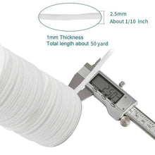 Lataa kuva Galleria-katseluun, 2.5mm Round Braided Elastic Cord/White Elastic Band - 50 Yard