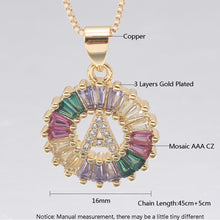 Load image into Gallery viewer, THE BEST GIFT - RAINBOW INITIAL LETTERS PENDANT NECKLACE