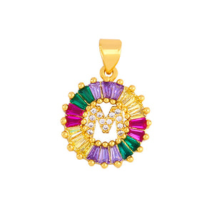 THE BEST GIFT - RAINBOW INITIAL LETTERS PENDANT NECKLACE