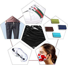 Laden Sie das Bild in den Galerie-Viewer. (50 yards) 5mm Black Flat Elastic Mask Strap String