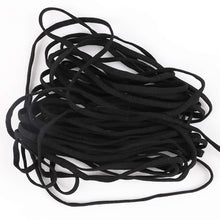 Laden Sie das Bild in den Galerie-Viewer. (50 yards) 5mm Black Flat Elastic Mask Strap String