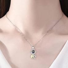Load image into Gallery viewer, 2 PCS Spaceman Couple Necklace 100 Languages "I Love You "