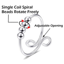 Laden Sie das Bild in den Galerie-Viewer. 3PCS New Adjustable Free Rotating Bead Anti-stress Anxiety Fidget Rings