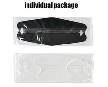 Cargar imagen en el visor de la galería, 10-50Pcs KF94 Comfortable Fish Type Mask(White&amp;Black)