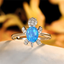 Laden Sie das Bild in den Galerie-Viewer. Cute Tortoise Crystal Zircon Ring For Women And Girls