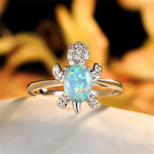 Laden Sie das Bild in den Galerie-Viewer. Cute Tortoise Crystal Zircon Ring For Women And Girls