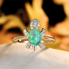 Laden Sie das Bild in den Galerie-Viewer. Cute Tortoise Crystal Zircon Ring For Women And Girls