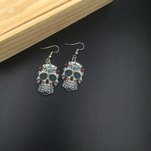 Lataa kuva Galleria-katseluun, Halloween Acrylic Skull Pendant Earrings