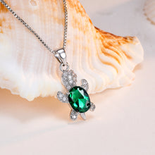 Laden Sie das Bild in den Galerie-Viewer. Cute Tortoise Crystal Zircon Necklace For Women And Girls