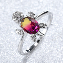 Laden Sie das Bild in den Galerie-Viewer. Cute Tortoise Crystal Zircon Ring For Women And Girls