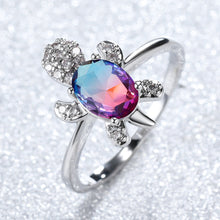 Laden Sie das Bild in den Galerie-Viewer. Cute Tortoise Crystal Zircon Ring For Women And Girls