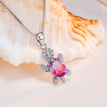 Laden Sie das Bild in den Galerie-Viewer. Cute Tortoise Crystal Zircon Necklace For Women And Girls