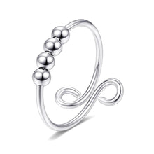Laden Sie das Bild in den Galerie-Viewer. 3PCS New Adjustable Free Rotating Bead Anti-stress Anxiety Fidget Rings