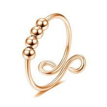 Laden Sie das Bild in den Galerie-Viewer. 3PCS New Adjustable Free Rotating Bead Anti-stress Anxiety Fidget Rings