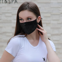 Chargez l'image dans la visionneuse de la galerie, <transcy>Masque facial de couverture pailleté extérieur brillant lavable et réutilisable à la mode</transcy>