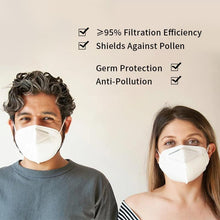 Cargar imagen en el visor de la galería, KN95 Masks, (FDA Registered) Face Mask for at least 95% filtration efficiency against non-oil-based particles and aerosols